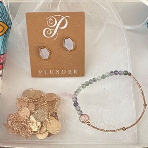 Plunder Gold and Lavender Earrings